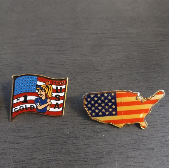 Vntg 3 U.S.A. Collectors Pin Lot - Picture 3 of 5